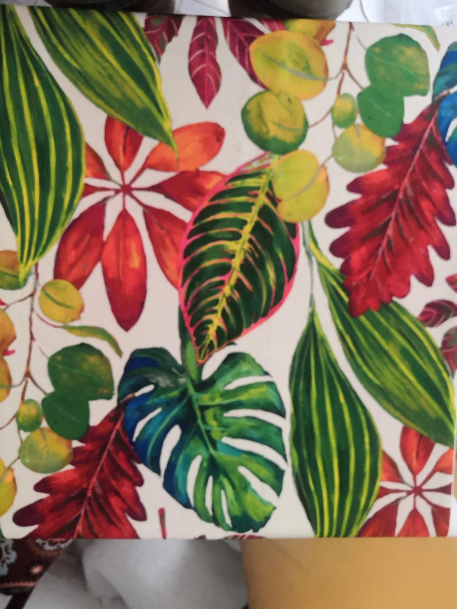 Tissu imprimé de feuillages tropicaux